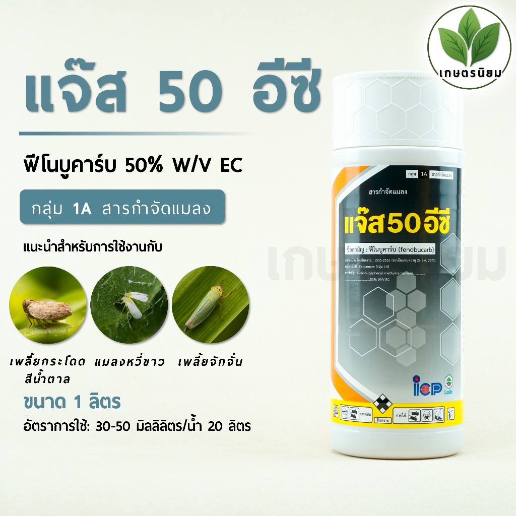 แจ๊ส 50 อีซี จาก ICP ลัดดา (ฟีโนบูคาร์บ 50% W/V EC) 1 ลิตร