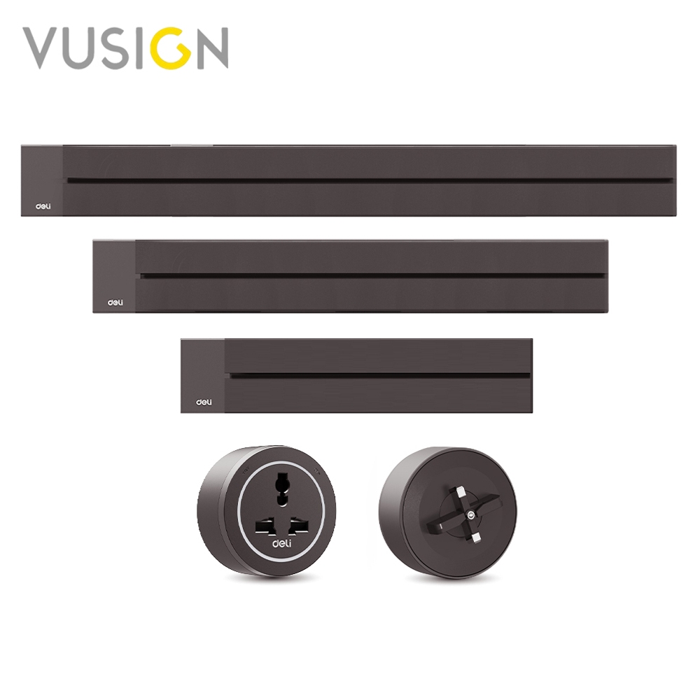 Vusign รางปลั๊กไฟแบบเลื่อนได้ รางปลั๊กไฟไร้สาย รองรับกระแสไฟ 32A/8000 วัตต์ ติดตั้งง่าย Power Track