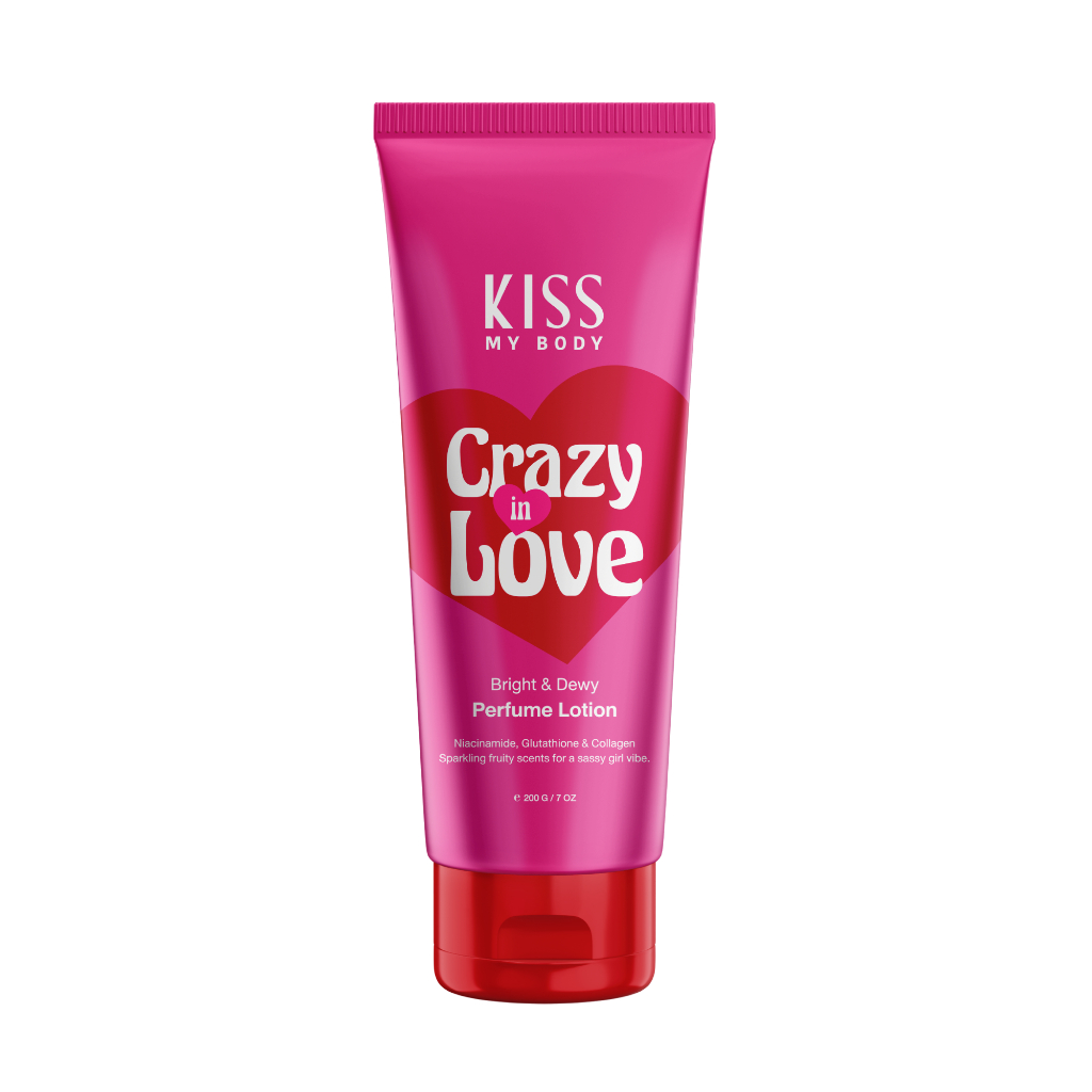 [ใหม่!] KISS MY BODY โลชั่นน้ำหอมบำรุงผิว BRIGHT & DEWY กลิ่น Crazy In Love 200g.