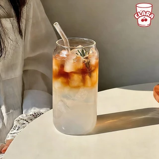 แก้วน้ำใสสไตล์มินิมอล 400/550ml แก้วกาแฟ แก้วน้ำเย็น แก้วคาเฟ่ ทนร้อนเย็น ดีไซน์สวย