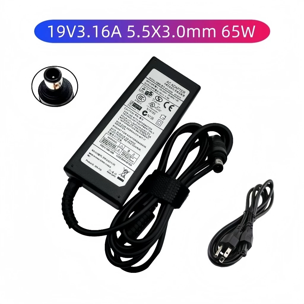 OEM อะแดปเตอร์ Samsung 19V3.16A 5.5x3.0mm (Black)