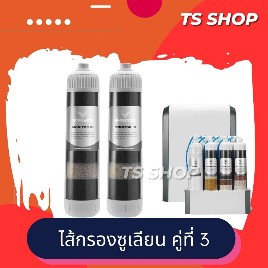 ZHULIAN BEYOND WATER ท่อกรอง มอนิเตอร์ ทรี (1 ชุด มี 2 ท่อ) ไส้กรองซูเลียน อะไหล่เครื่องกรองซูเลียน คู่3