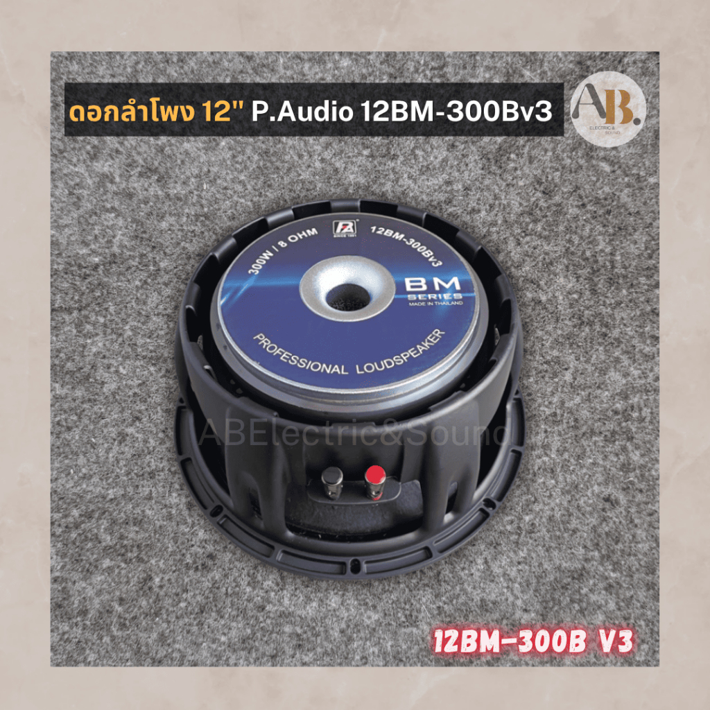 ดอกลำโพง P.Audio 12" 12BM300B ดอกลำโพง12นิ้ว 12BM-300B v3