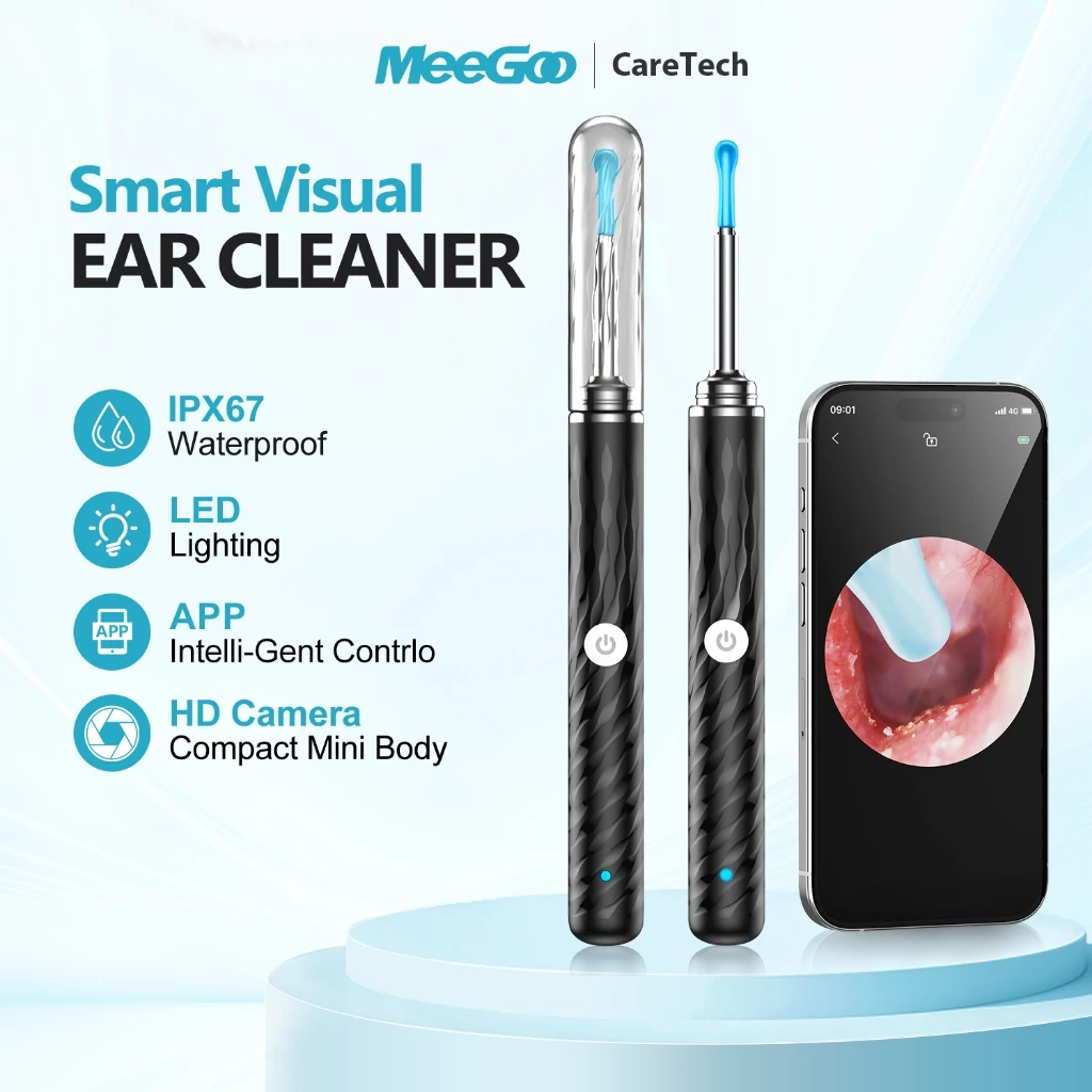 MeeGoo ช้อนแคะหู ไม้แคะหูอัจฉริยะ Smart Visual Ear Spoon IP67 กันน้ำ Type-C เชื่อมต่อแอป YICOE