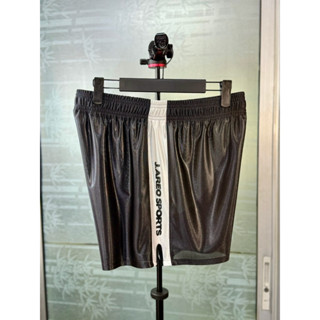 กางเกง_jAreo_มันเงาแบบบาง_สีดำ_แถบขาว