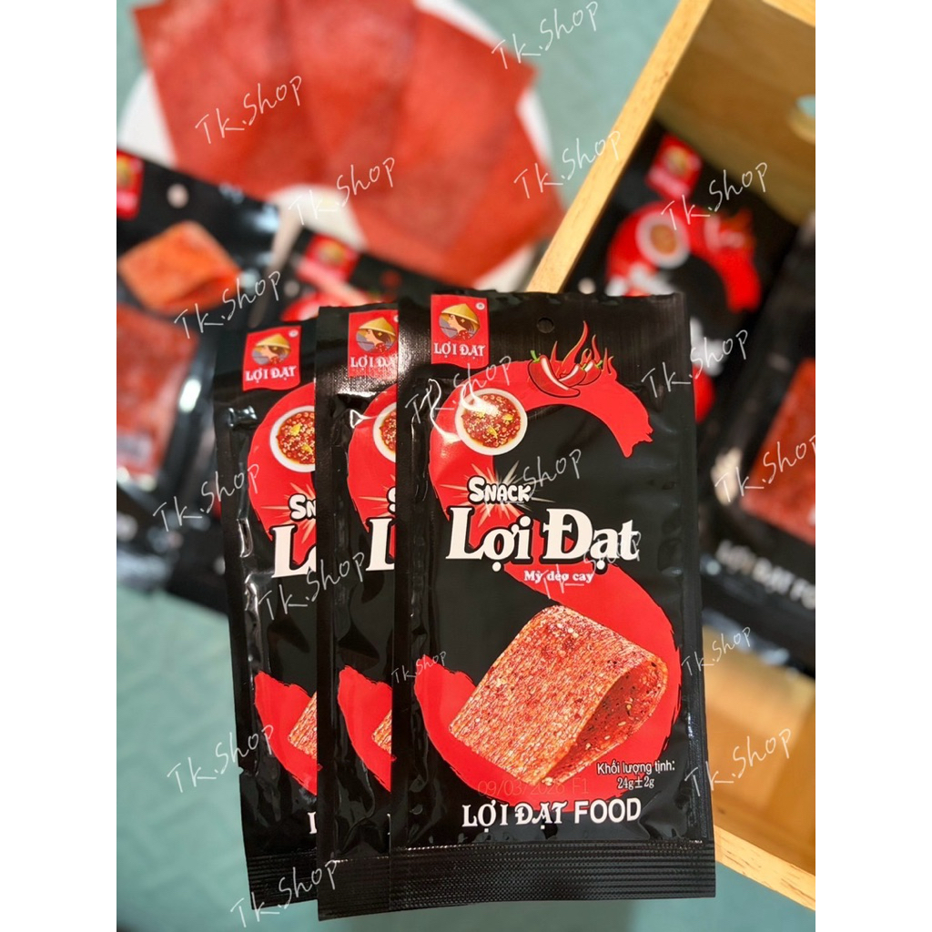 B2[1ลัง 10แพ๊ค] ล่าเถียวแผ่น ซองคำ รสหม่าล่า อย.ไทย Snack Loi Dat