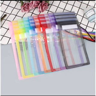 [10 ซอง]ซองกันน้ำสีพื้น การะเป๋ากันน้ำ ถุงกันน้ำ ซองใส่โทรศั…