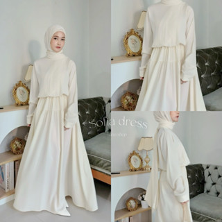 Sofia - ana shop เดรสยาวสม็อคเอวดีไซน์คลาสสิก สำหรับวันพิเศษ