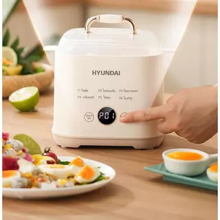 HYUNDAI เครื่องต้มไข่แบบมัลติฟังก์ชั่นอัตโนมัติ /เครื่องนึ่งไข่พร้อม 6 โหมดที่แตกต่างกัน 24 เวลาที่ตั้งไว้ล่วงหน้า