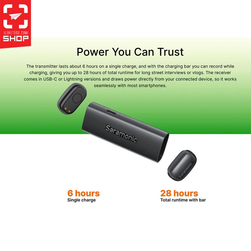 ไมโครโฟน Saramonic – Air SE AI-Powered Clip-On and Handheld Wireless Microphone ราคา ถูกที่สุด ดีลบีเคเค แกลเลอรีภาพที่ 8