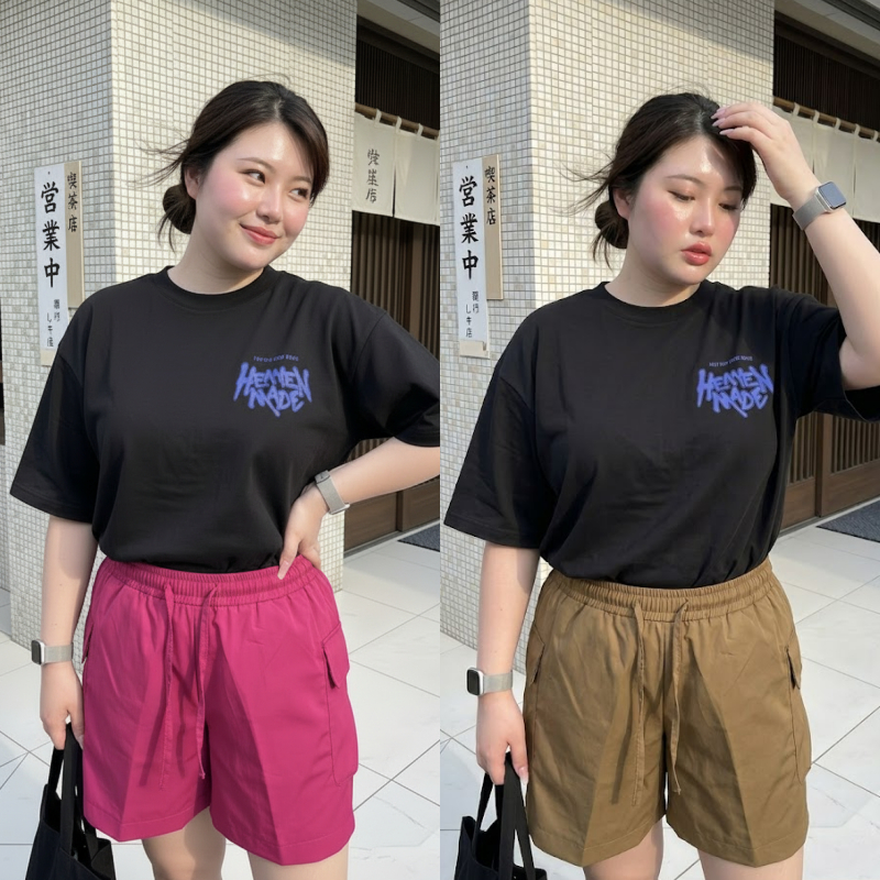 🌈SpinnyHouse🌈กางเกงคาร์โก้ ขาสั้น กางเกงเดินป่า เอวยางยืด มีไซส์ M-3XL ผ้าไมโครใส่สบาย รุ่น เดินป่าขาสั้น