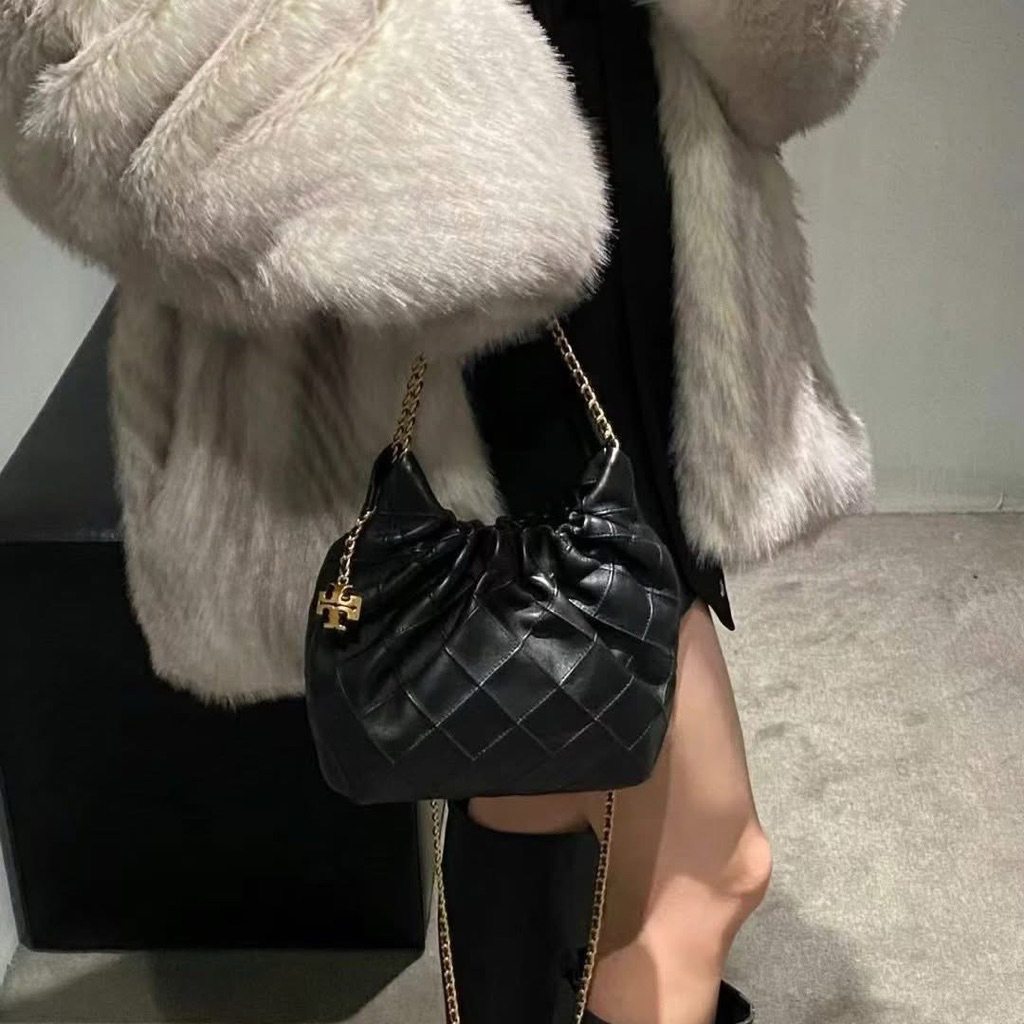 Tory Fleming Mini Hobo Bag Black