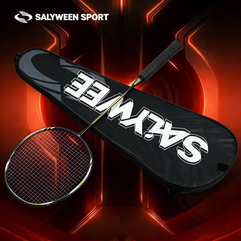 【สินค้าพร้อมส่ง】HZ ไม้แบดมินตัน บรรจุเดียว คาร์บอนไฟเบอร์ 4U 26lbs G5 แจกกระเป๋าแร็กเก็ต Badminton R