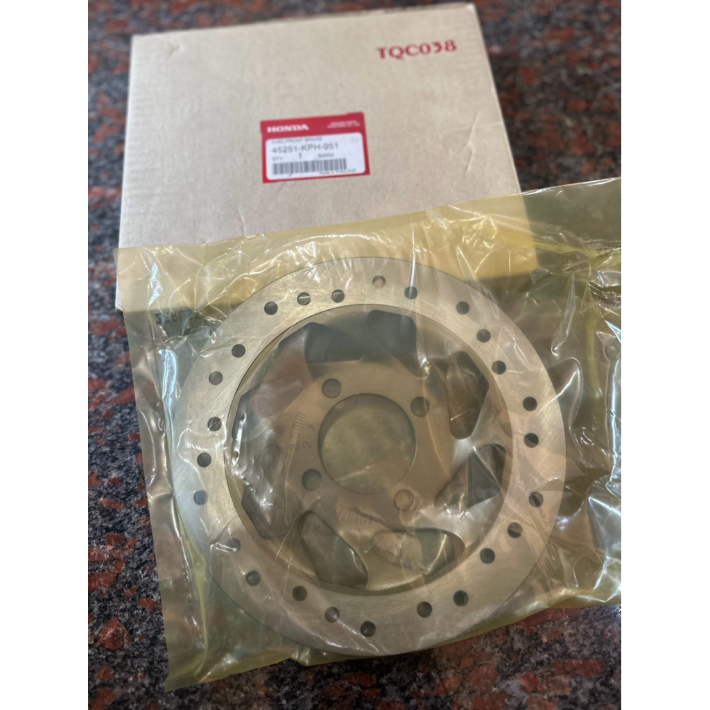 (แท้ศูนย์ฮอนด้า100% จานดิสเบรคหน้า 4รู เวฟ Wave100 Wave125 i R S X จานเบรคหน้า 45251-KPH-951