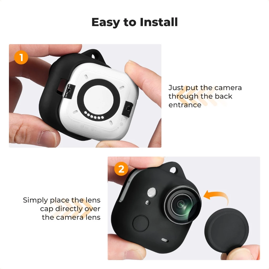 K&F CONCEPT เคสซิลิโคนนุ่ม กันกระแทก กันรอย สวมใส่สบาย สำหรับ Insta360 Go Ultra อุปกรณ์เสริมกล้อง thumbnail 8
