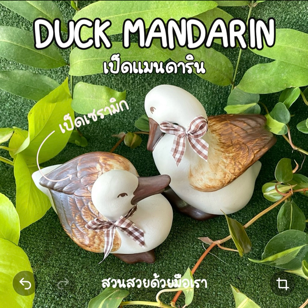 เป็ดเซรามิก แมนดาริน Set 2 ตัว รหัสสินค้า 025