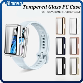 ที่อยู่อาศัยกระจกนิรภัย for Huawei Band 11 11 Pro ฝาครอบป้องกันหน้าจอ for Huawei Band 10 9 8 NFC