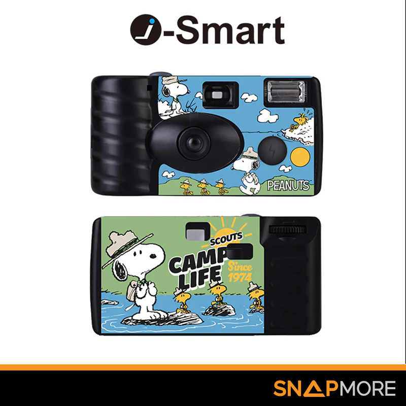 กล้องฟิล์มใช้แล้วทิ้ง Peanuts Snoopy Camp Life i-Smart Disposable Camera