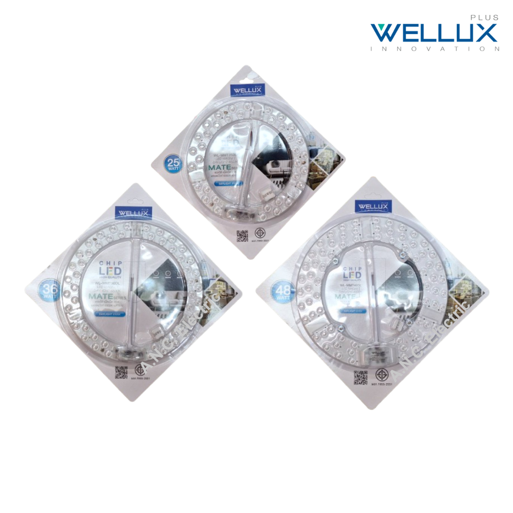 Wellux แผงไฟ LED ขนาด 25W 36W 48W แสงขาว Dayligth รุ่น Mate series แผงไฟแม่เหล็ก แอลอีดี แม็คเน็ต