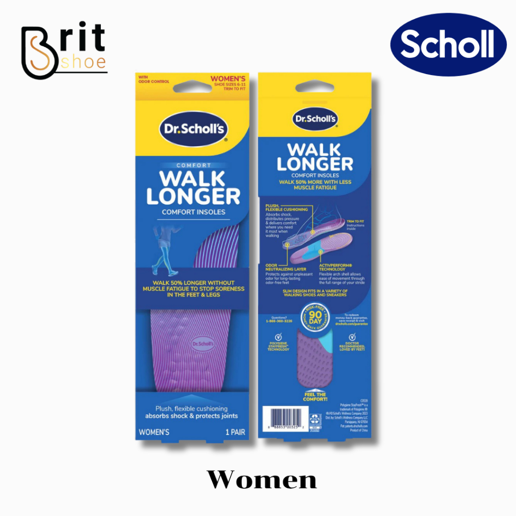แผ่นรองเท้า สำหรับการเดิน Dr.Scholls Comfort Walsk Longer Comfort Insole