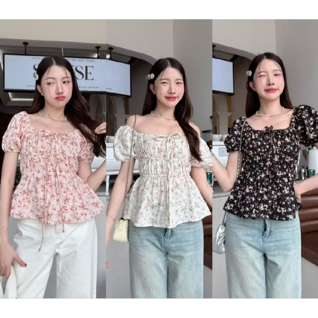 เสื้อเเขนตุ๊กตา ป้ายProd สีดำ