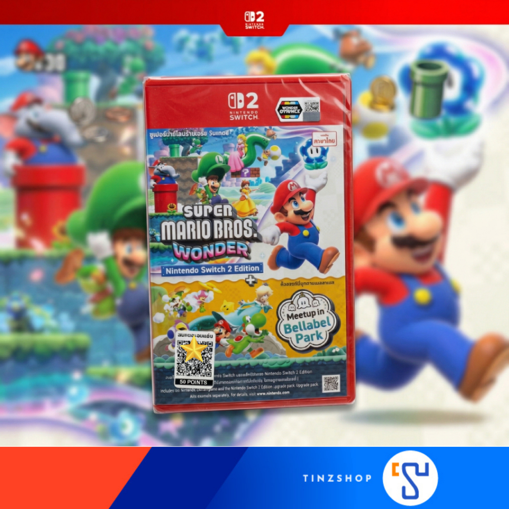 [ส่งด่วน] [Switch2] Super Mario Bros. Wonder : Nintendo Switch 2 Edition+ Meetup in Bellabel Park (ปกไทย ซับไทย) ตลับเกม