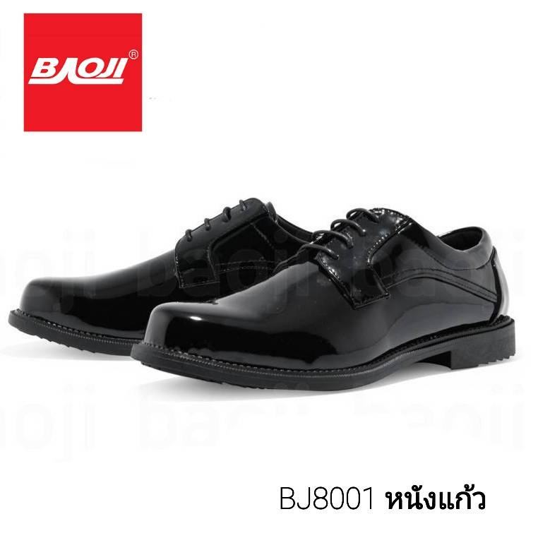 Baoji รองเท้าคัชชูหนังแก้ว/หนังด้าน แบบผูกเชือก BJ8001/BJ8002  ไซส์  39-46