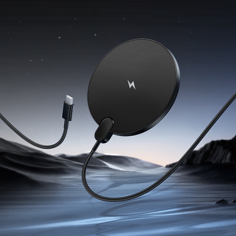 hoco. CW62 แท่นชาร์จไร้สาย พร้อมหน้าจอ LED Wireless Fast Charger ชาร์จสมาร์ทโฟน + หูฟังไร้สาย