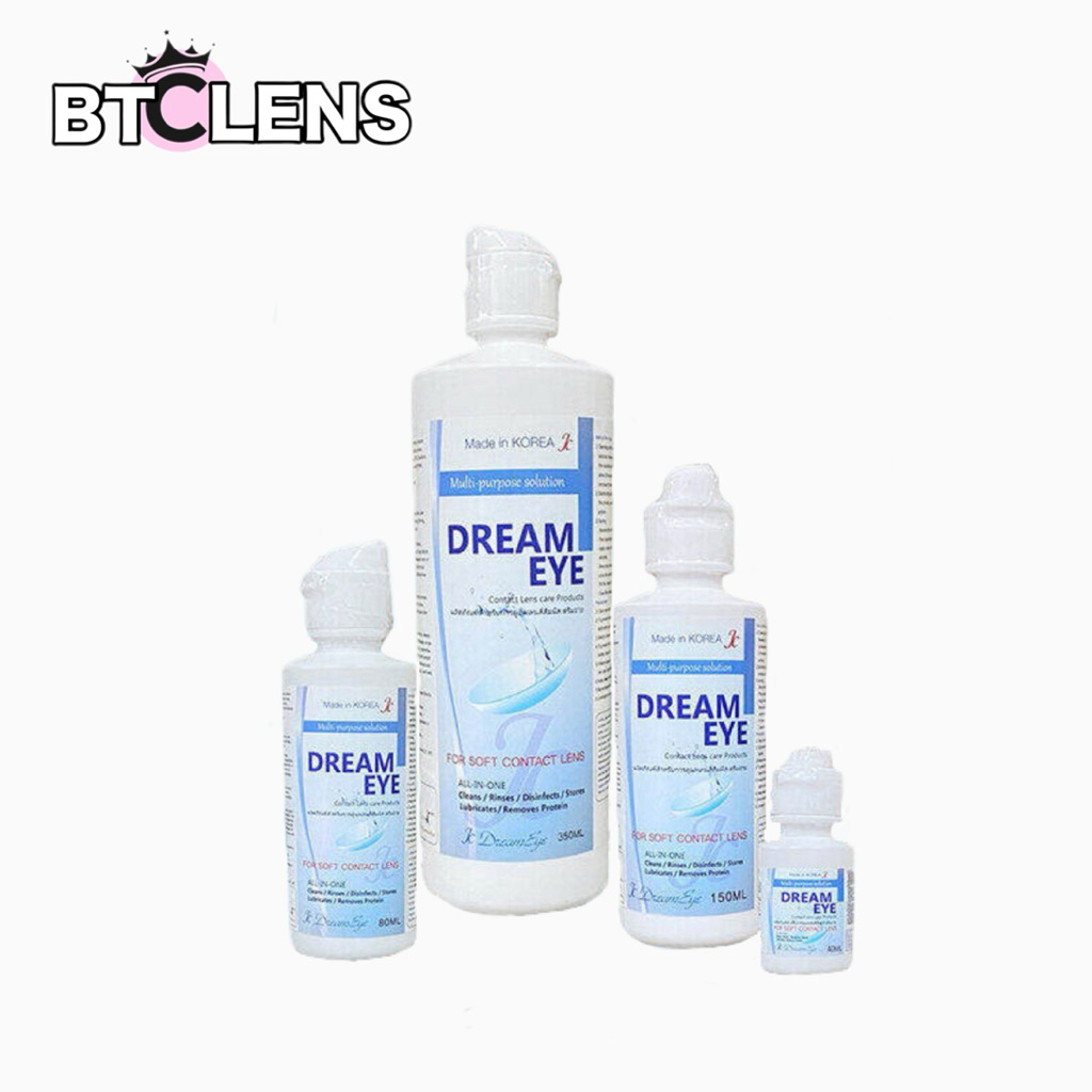 BTCLENS 3 in 1 น้ำยาแช่/ล้าง/หยอด คอนแทคเลนส์ Dream Eye 40 / 80 / 150 / 350 ml