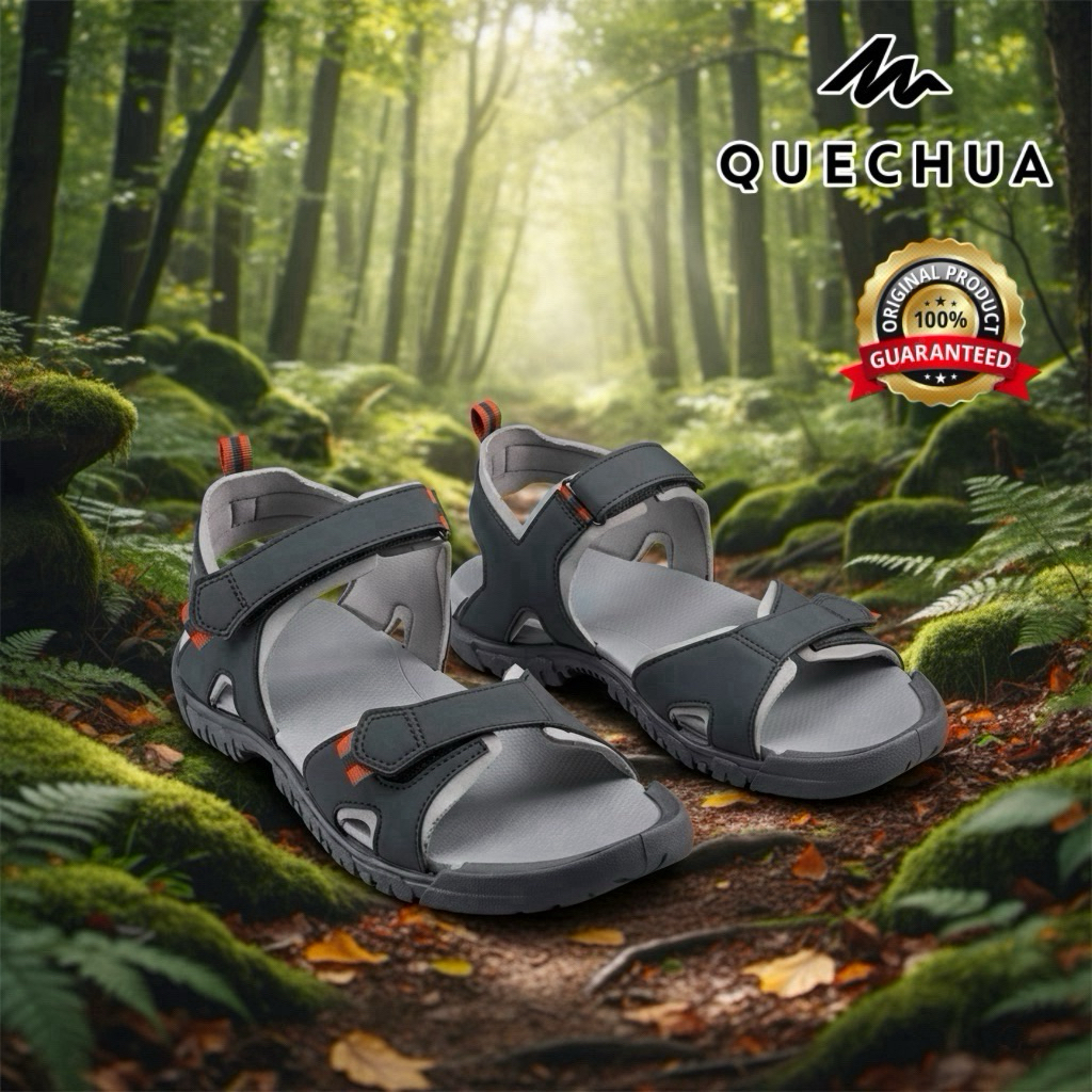 รองเท้ารัดส้นเดินป่าสำหรับผู้ชาย ”มีไซต์ 39-45“ รุ่น NH100 (สีเทา) QUECHUA