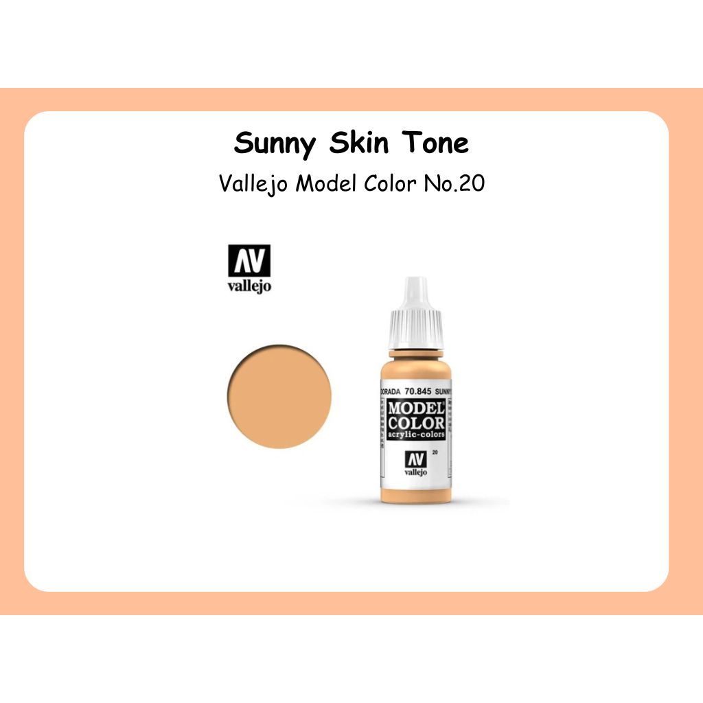 Vallejo Model Color (No.20) Sunny Skin Tone สีอะคริลิคสูตรน้ำ