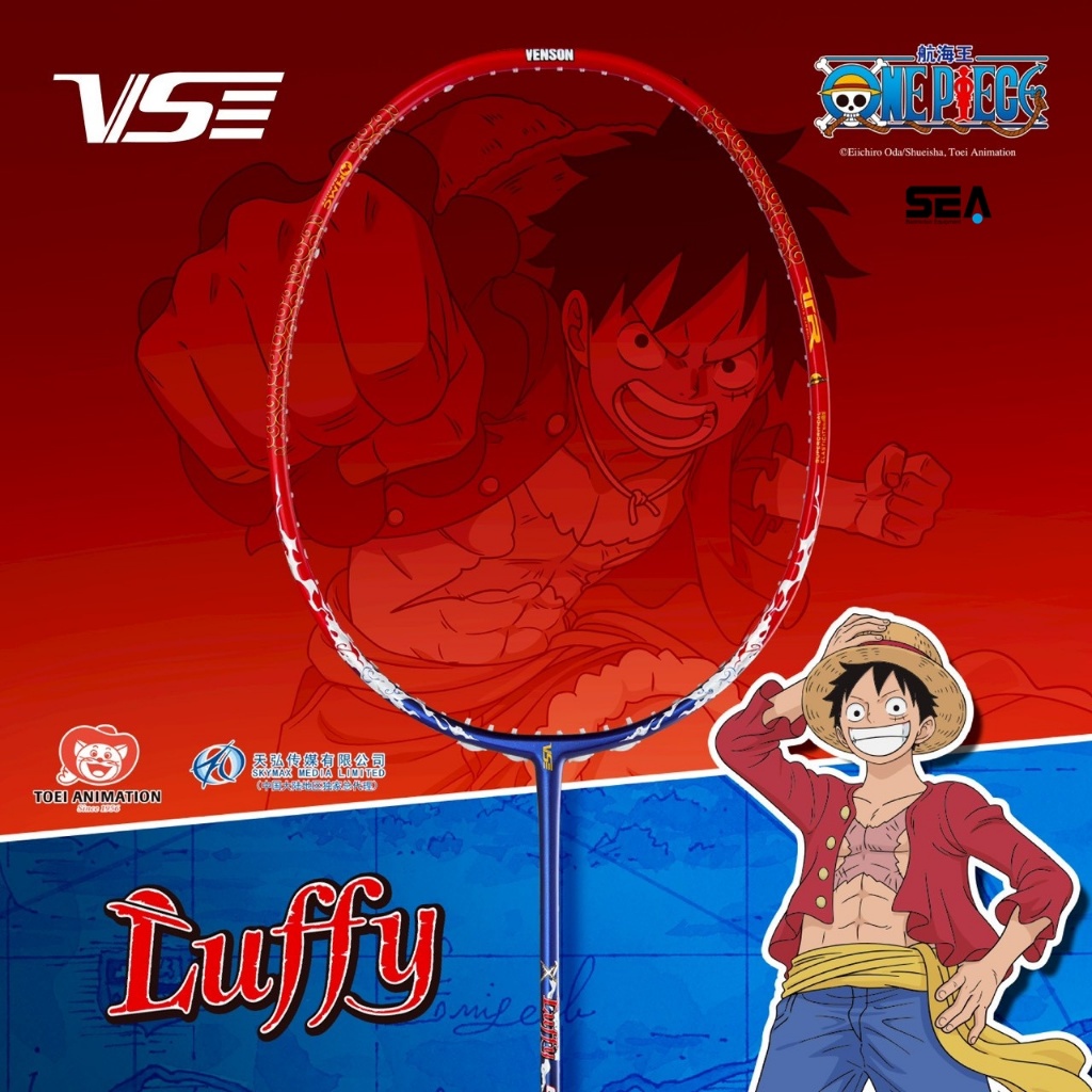 VENSON ไม้แบดมินตันรุ่น LUFFY 600 VSxONE PIECE 4UG6/Balance300+-3/Flex Medium/Max 35lbsium