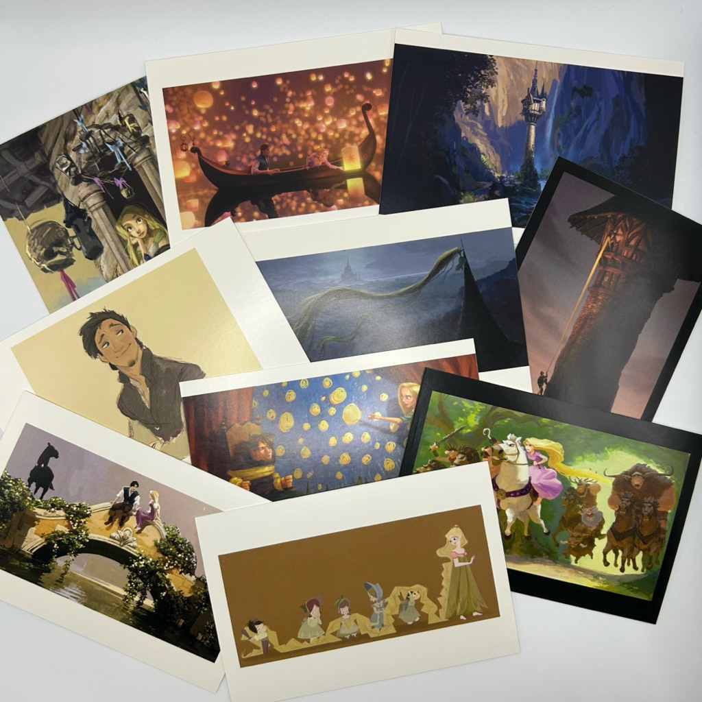 Disney Princess Postcard : Tangled ; Rapunzel 💜💛  โปสการ์ดดิสนีย์ ราพันเซล