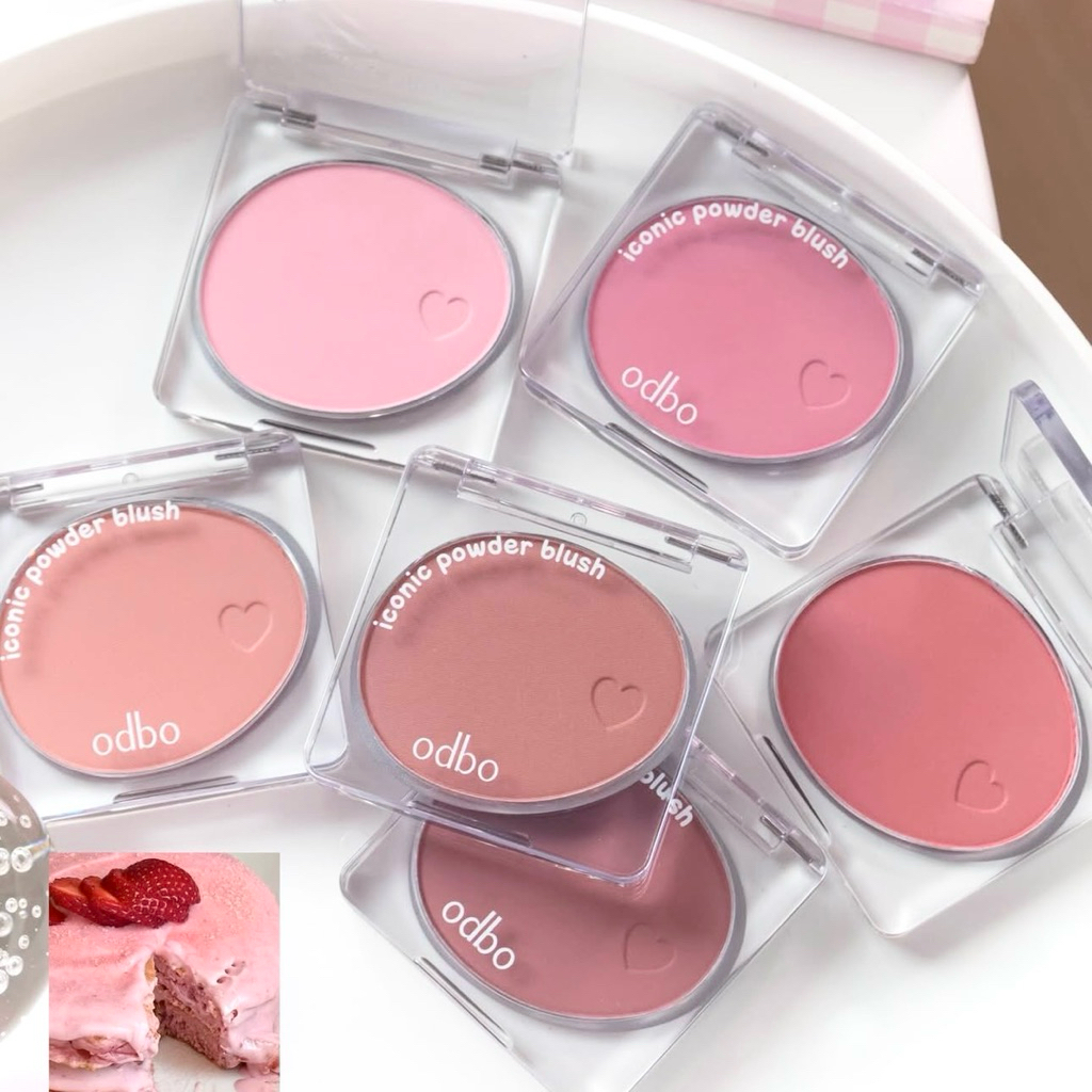 ( สีใหม่ )🩷บลัชออน odbo iconic powder blush ｡ ྀི ୨ৎ