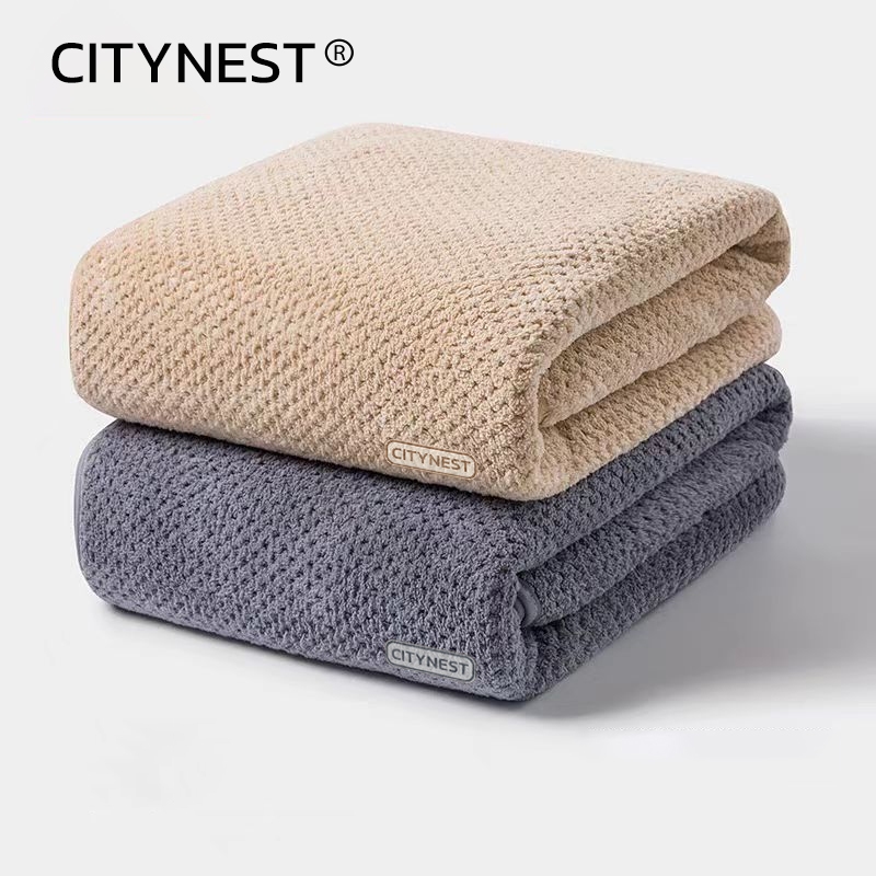 CITYNEST ผ้าเช็ดตัว สาเกรังผึ้ง 90×170cm ผ้าขนหนู ขนาดใหญ่พิเศษ ซับน้ำดีขนไม่หลุด พร้อมส่ง