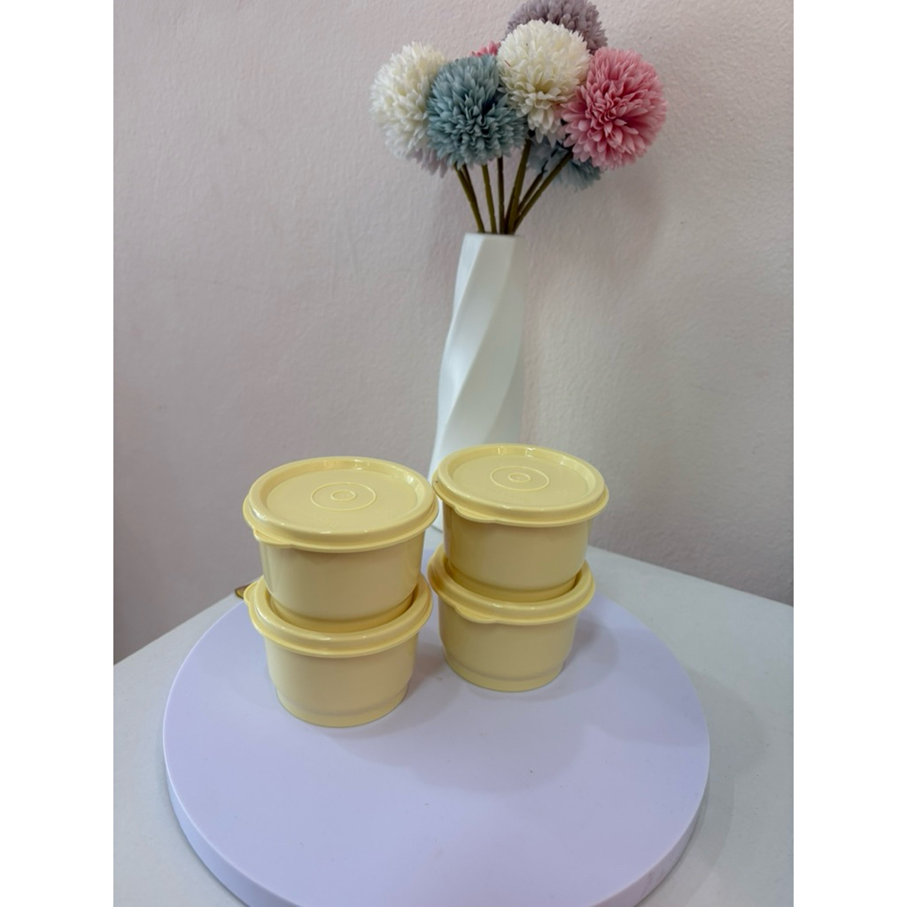 Tupperware รุ่นSteamable Snack กระปุกจิ้ว 110มล. สีเหลืองอ่อน