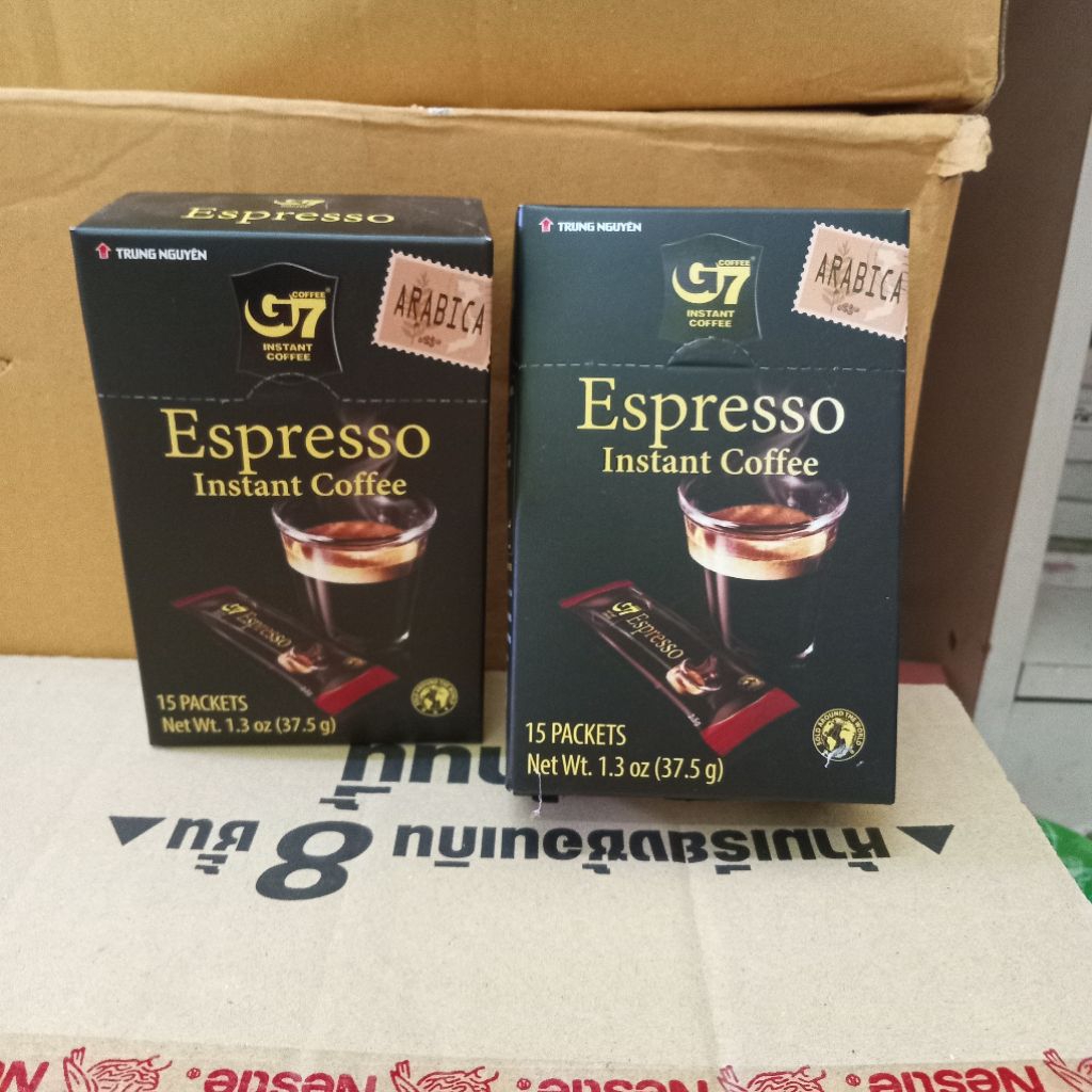 กาเเฟ G7 Espresso 15ซอง กาเเฟสำเร็จรูป รสชาติเข้มข้น pure arabica beans