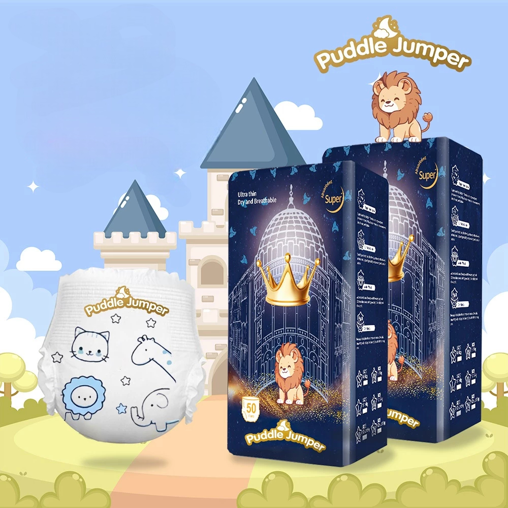 Puddle Jumper 50 ชิ้น แพมเพิส กางเกงผ้าอ้อม ป้องกันรั่วซึม ผิวนุ่มพิเศษ ไม่อับชื้น ตั้งแต่ M–3XL
