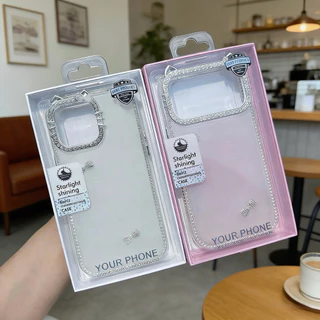 เคสหูแมว ขอบเพชร สำหรับรุ่น iPhone 17 17Air 11 12 13 14 15 16 plus Pro Max