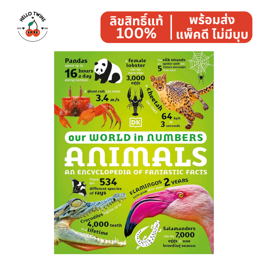 พร้อมส่ง ✅ DK Our World in Numbers Animals (Ages 7-12) – หนังสือเด็กภาษาอังกฤษ หนังสือสารานุกรม