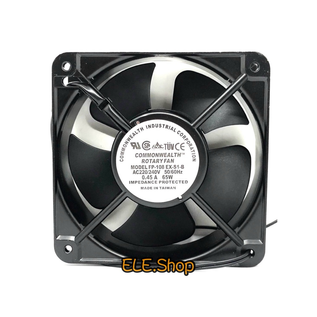 พัดลม 7นิ้ว Model : FP-108 EX-S1-B AC220-240 50/60Hz 0.45A 65W (180x180x60 mm.)