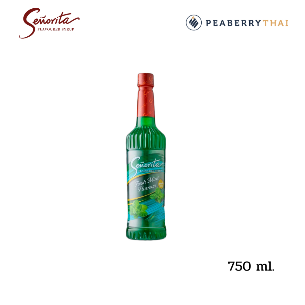 SENORITA Fresh Mint  Syrup 750 ML. น้ำเชื่อมแต่งกลิ่นเฟรซมิ้นท์ ขนาด 750 มล.