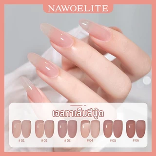 Nawoelite เจล เจลทาเล็บ สีเจล สีเจลฮวนฮวน 6 เฉด เจลทาเล็บเนื้อเจลแท้ ต้องใช้ไฟLED/UV 15ml