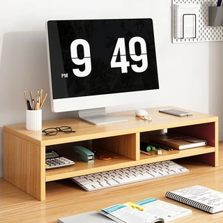 ชั้นวางจอคอม ขาตั้งจอคอม ชั้นวางคอม จัดระเบียบเดสก์ท็อปเพิ่มความสูงของจอมอ