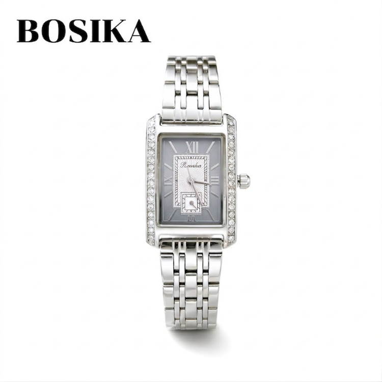 นาฬิกาข้อมือ BOSIKA สำหรับผู้หญิง สไตล์เรียบหรู รูปที่ 8