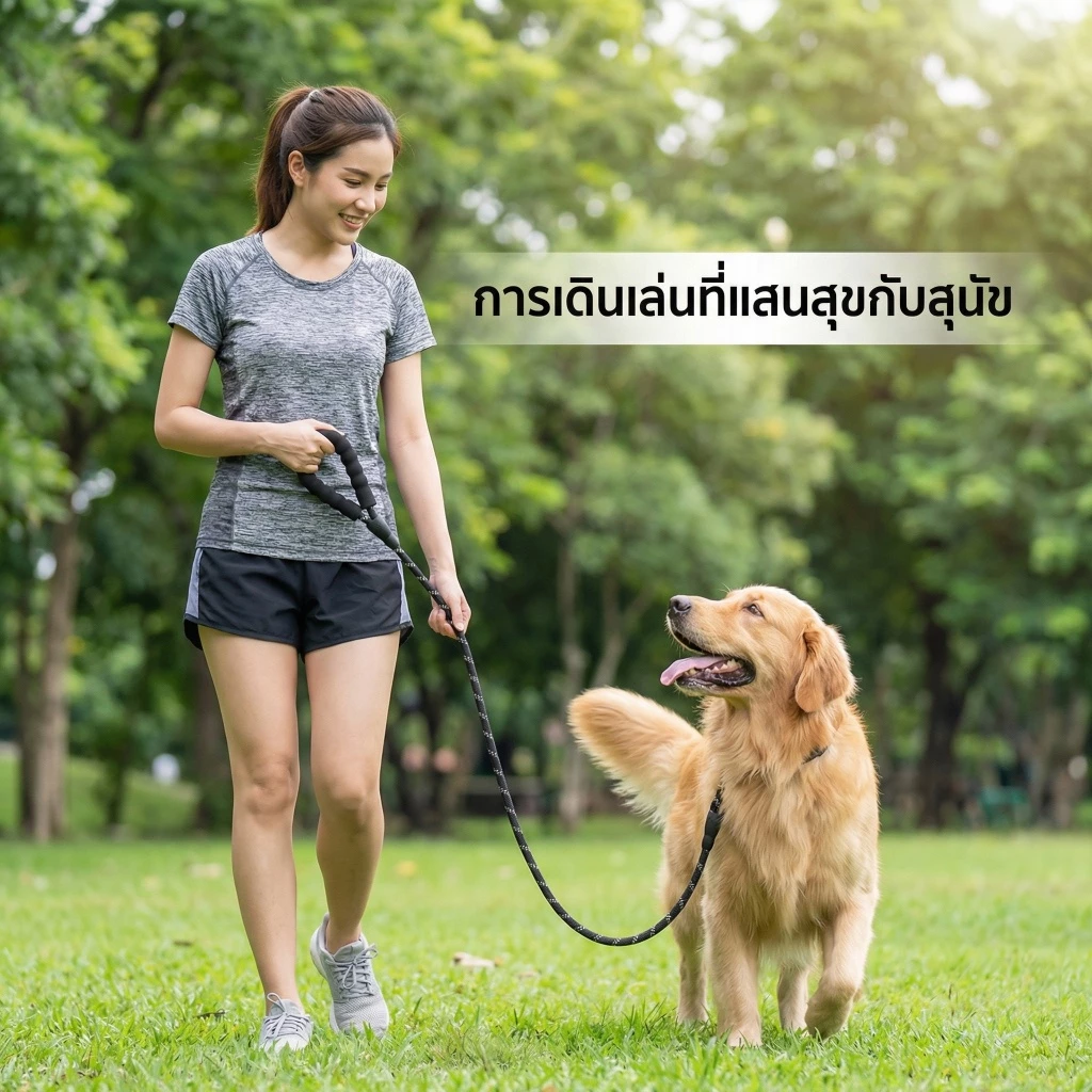 wen.W2 Leash สายจูงสุนัขแบบสะท้อนแสง หลายสี สายกลมทนทาน สำหรับสุนัขทุกขนาด สินค้าสัตว์เลี้ยง thumbnail 7