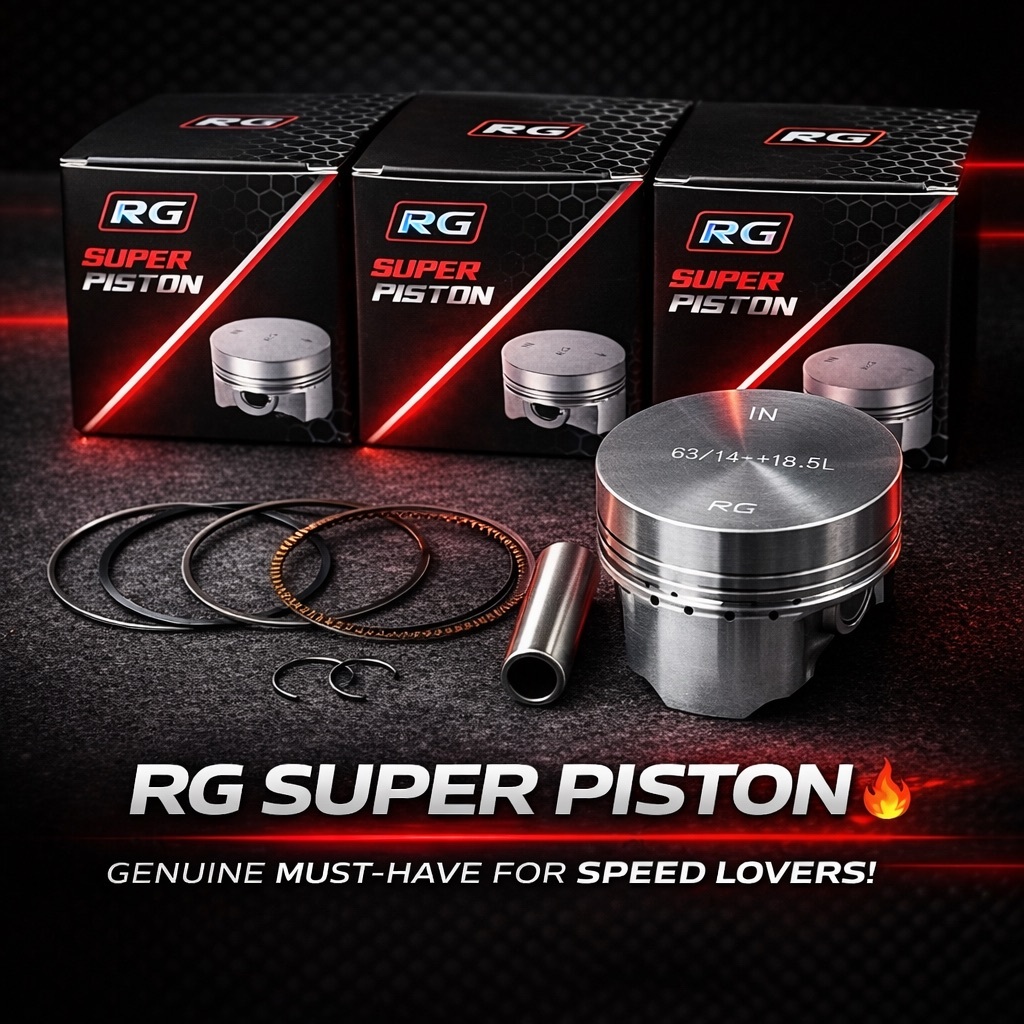 ลูกสูบRG V.2  ขนาด 53-67-68-69-70-72-74-76 mm. ชุดลูก แหวน กิ๊ป  สลัก13/14/15/16 ตัวใหม่ล่าสุด ครบชุด อย่างดีของแท้100%
