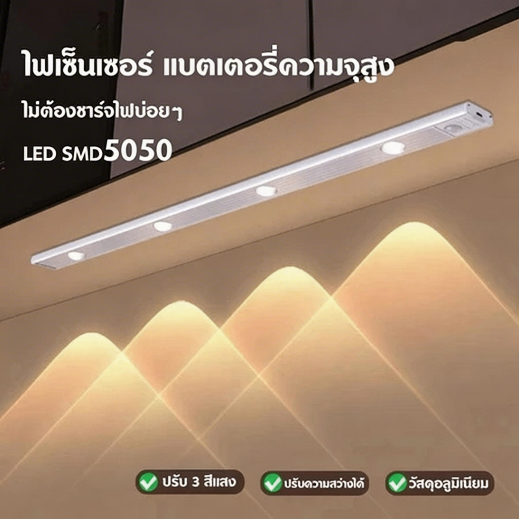 【พร้อมส่งจ้า】ไฟตู้เสื้อผ้า LED เซนเซอร์จับการเคลื่อนไหว ตาแมว หรี่แสงได้ 3สี ชาร์จ USB อเนกประสงค์ สําหรับติดตู้เสื้อผ้า