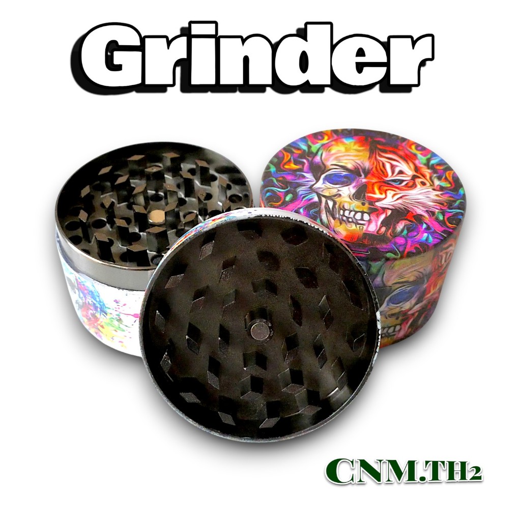Grinder ดีไซน์ตัวตึง! ลายกะโหลกศิลปะสีน้ำ งานพรีเมียมสีไม่ลอกง่าย อุปกรณ์เสริมอเนกประสงค์สำหรับสายสะสมตัวจริง