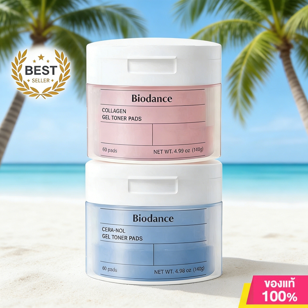 BIODANCE โทนเนอร์แพดเนื้อเจล 140กรัม 60แผ่น 💦เพิ่มความชุ่มชื้น บาลานซ์pHผิว ปลอบประโลมผิว ขนาดพกพา โ